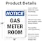 Signmission Gas Meter Room, 18 in W x Rectangle, Aluminum OS-2PACK-NS-A-1824-V-13013 - alternate 6